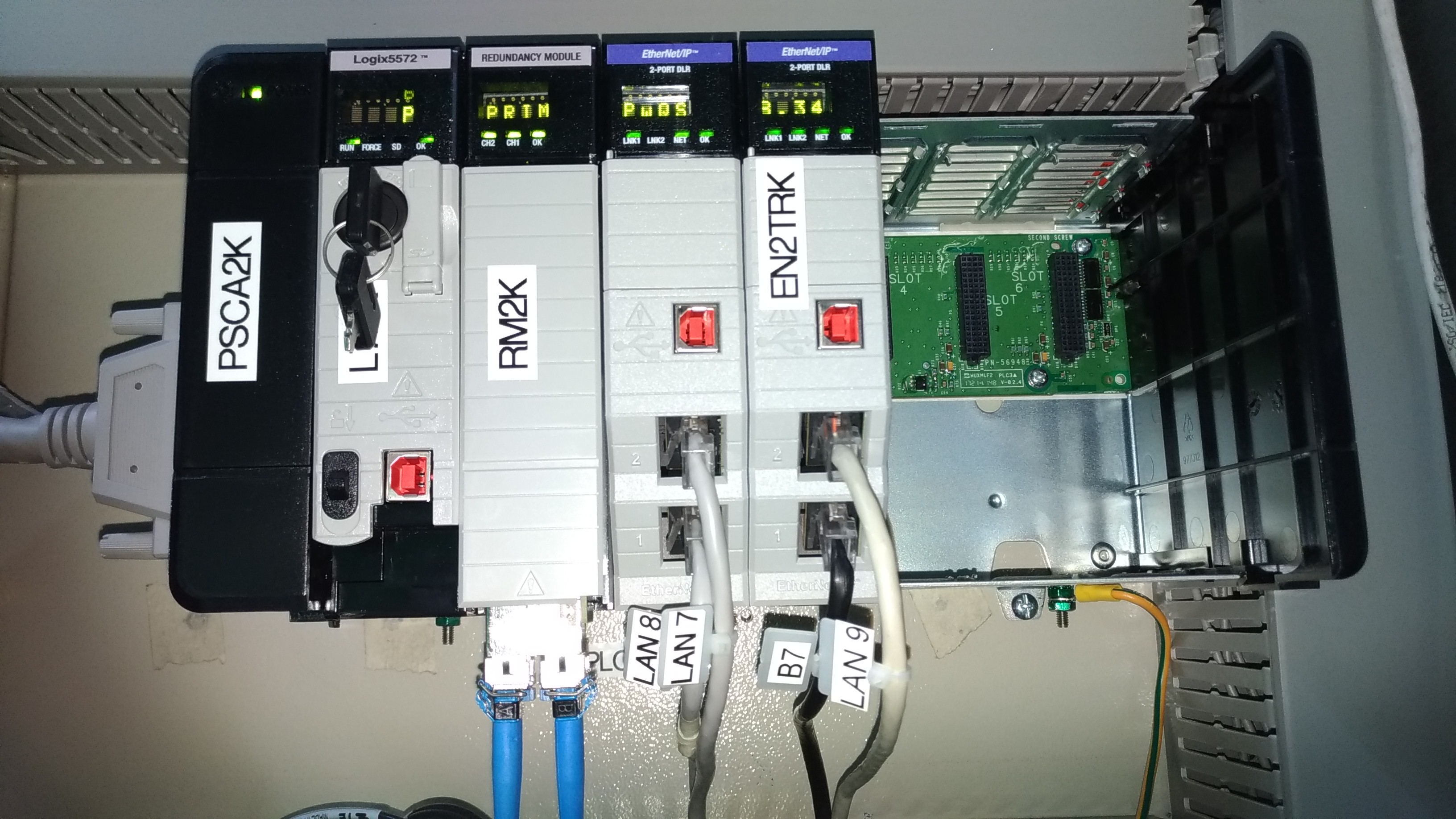 Close-up of Installed Primary (as-is state) PLC Rack inside the new PLC Panel After Works in DSD Stanley STW (Typical)